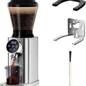 Koffiemolen - Koffiemolen Electrisch - Automatische Koffiemolen - Automatische Burr Koffiemolen - 48 Maalinstellingen - Instelbaar voor Espresso & American Coffee
