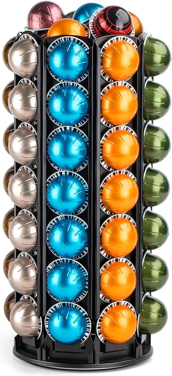 Koffiepad carrouselhouder voor Nespresso Vertuoline - 360 graden rotatie - opslag Vertuo Capsules - 56+