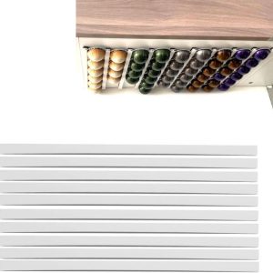 Opslag Koffiepadhouder voor Koffiecapsules Zelfklevend - DIY Koffiepads Aanrecht Opslag - Wit