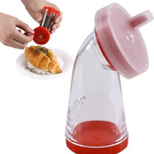 Sesamzaadmolen×2 - sesammolen, handmatige sesamzaadmolen, lijnzaad zout peper koffiemolen, licht draaibare kruidenmolen, handkruidensnijder gereedschap voor salades, rijst, noedels, bakken