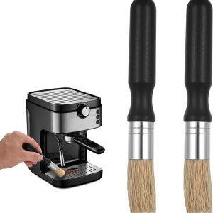 Set van 2 Barista Borstels voor het Schoonmaken van Koffiemachines en Koffiemolens - Inclusief Zeefhouder en Reinigingsborstel voor Espresso en Koffie Accessoires
