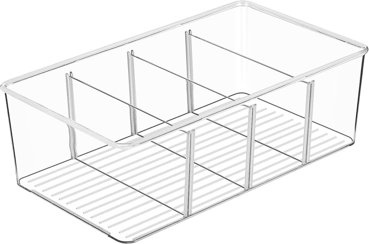 Set voor het Opslaan van Theezakjes en Koffiepads, Organiser voor Koelkast en Keuken, Multifunctionele Opbergdoos met 4 Compartimenten