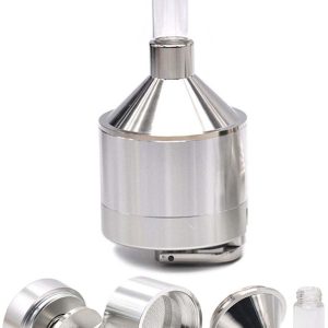 SolidChoice - Handmatige Aluminium Koffiemolen - Glazen Fles en Filter - Ideaal voor Kruidenslijpen - Perfect voor Thuisgebruik - Voor Koffie en Spece