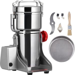 Solvix Graanmolen 300G - Kruidenmolen - Koffiemolen Elektrisch 1400W - Specerijenmolen RVS Swing Grinder voor Granen, Kruiden en Koffiebonen