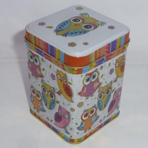 Theedoos Metaal - Opslag Bus - Droge Voeding - Luchtdicht Deksel - 98 x 65 x 65 mm - Goud