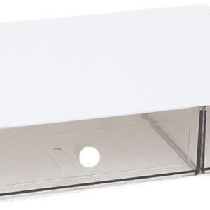 Theedoos met dubbele lade - Plastic theezakjeshouder - Theezakjesorganizer - Opbergdoos voor badkamer & keuken - Voor theezakjes, koffiepads, suiker, enz. - Transparant - 23 x 17 x 5 cm
