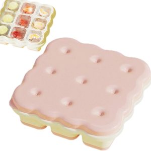 VHV - Ijsblokjesvorm - Ijsblokjesvorm met deksel - Siliconen bakvorm met deksel - Unieke koekjesvorm met zachte - Makkelijk loslatende bodem - Herbruikbare ijsblokjesmaker - Voor Cocktails - Ijskoffie en eten - Roze