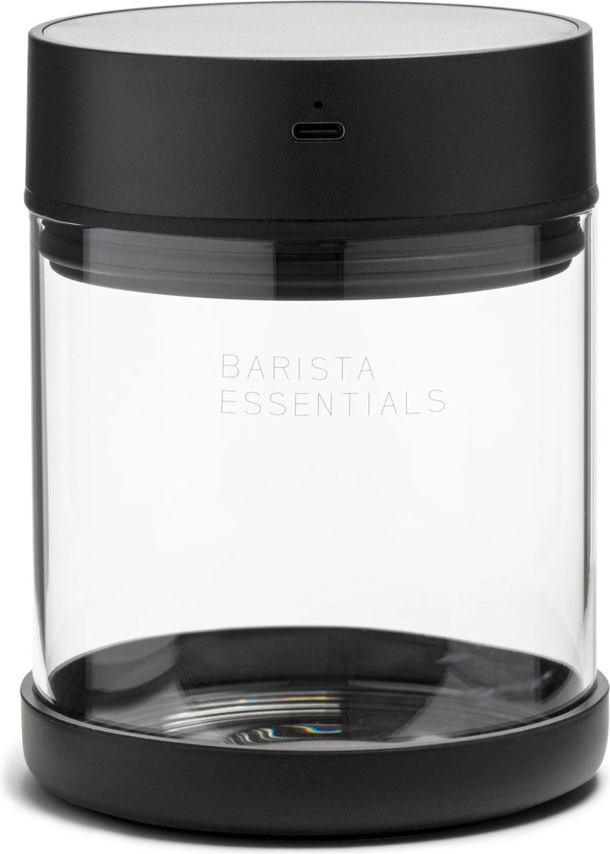Vacuum Koffiebus Pro - 250 g - Glas - Zwart - Luchtdichte Coffee Bean Storage - Automatische Vacuümfunctie - USB-C