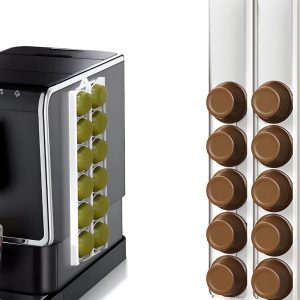 Verstelbare Capsulehouder voor Nespresso, Dolce Gusto en Tassimo Capsules - Opbergoplossing voor Koffiepads (Wit, 1 Stuk)