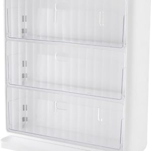 Wandtheedoos - Koffiecup Organizer - Ruimte Besparen - Multifunctioneel Ontwerp - 34.5 x 37.5 cm - Transparant