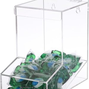 Wasmiddelhouder voor wandmontage - multifunctionele dispenser voor koffiepads, wastabletten en parfumbooster