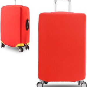1 stuk kofferafdekking, afdekking voor koffer, bagagebescherming, kofferafdekking, herbruikbaar, ideaal voor reizen (rood, L)