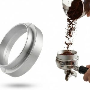 1 stuks 51 mm koffiedoseerring, magnetische aluminium doseertrechter voor espressomachine accessoires (zwart)