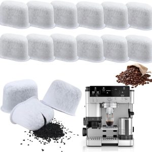 12 stuks actieve koolstoffilters, koolstoffilters, waterfilterinzetstukken voor koffiezetapparaten, volautomatische koffiemachine, actieve koolstoffilter, koolstoffilter voor espressomachines