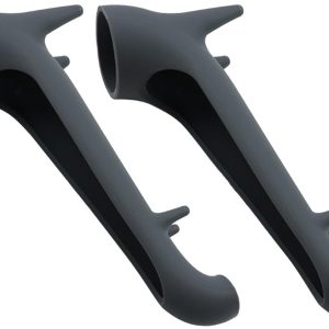 2 x watertanktrechter voor espressomachine, grote trechter voor levensmiddelen, antislip rubberen voetjes, trechter van voedselveilige siliconen (zwart, grijs)
