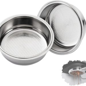2x 51mm Roestvrij Staal Koffiefilter Basket voor Espressomachines