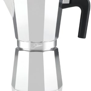3 kopjes kookplaat espressomachine Italiaanse Moka Pot, Fornuis Top Cubaanse Koffiezetapparaat, Greca Mokka Pot (Basic, 5oz/150ml)