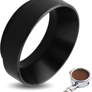 49 MM Magnetische Doseertrechter Espressomachine Doseerring Trechter Verstelbare Continue Apparaat Voor Het Brouwen Koffie Sabotage Distributeur Tool Bowl Thuis (Zwart)