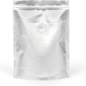 50 koffiebonen opstaan zakje met eenrichtingsontgassingsklep en ritssluitingsslot | 210x310x50mm (675g koffiebonen), aluminium (vensterloos)