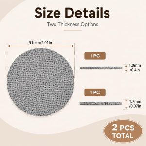51 mm, espressozeef, 1 mm en 1,7 mm dik, espressozeef van roestvrij staal 316, 150 μm, herbruikbaar, barista accessoires voor espressomachine, 2 stuks