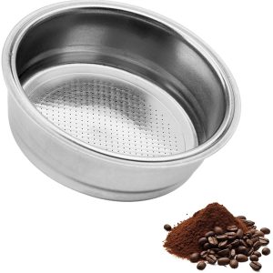 51 mm zeef koffiezeef roestvrij staal, espressozeef, filtermand, filterhouder, zeef, koffiefilter, compatibel met koffiefiltermand, filtermand, accessoires voor espressomachine, 8-10 g (1 kop