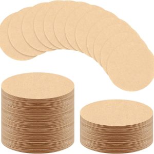 600 Ongebleekte Natuurlijke Koffiefilters, 6.3 cm Rond, Geschikt voor Aeropress, Espresso en Koffiezetapparaten