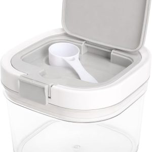 800 ml koffiedoos, kunststof voedselopslagcontainer met luchtdicht deksel en lepel, duurzame keuken koffiepot voor koffie, specerijen, snoep, zout, koekjes, specerijen, peper, BPA-vrij (800 ml)