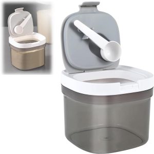 800 ml koffiedoos, kunststof voedselopslagcontainer met luchtdicht deksel en lepel, koffiecontainer luchtdicht voor koffie, peper, zout, specerijen, specerijen, snoep, koekjes, BPA-vrij