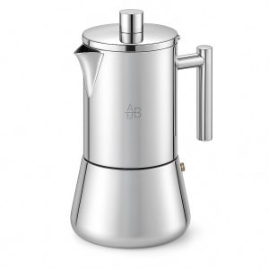 Adore Maison Barista - RVS Moka Pot - 6 Kops Espressomaker - Inductie Geschikt - Italiaanse Percolator - Zilver