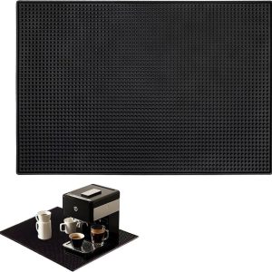 Afdruipmat Koffiebar - Mat Espressomachine - Werkblad Beschermen - Antislip Basis - 45 x 30 cm - Zwart