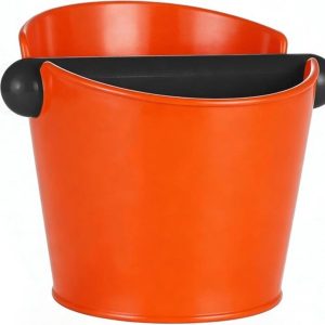 Aftikbak voor piston, accessoire voor espressomachine, Knock Box, afvalbakje voor koffiedik, accessoire voor koffiemachine espresso (Oranje)