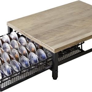 Allecto Plus - Koffiepads Ladehouder voor 40 Capsules - Opbergorganizer voor Nespresso - Compacte Opberglade voor Koffiepot - Thuiskantoor Organizer