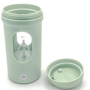 Automatische roerbeker - Lichtgroen - 300ml - Type-C oplaadbaar - Met meetvenster - Geschikt voor proteïneshakes, matcha en oploskoffie