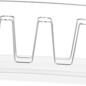 Bekerhouder Koffiecups - Mokkenrek Opbergrek - Keuken Ordenen - Ruimtebesparend Ontwerp - 25.5 cm Lengte - Zilver