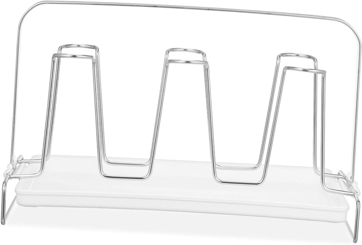 Bekerhouder Koffiecups - Mokkenrek Opbergrek - Keuken Organiseren - Ruimtebesparend Ontwerp - 25.5 x 16 x 14.5 cm - Zilver