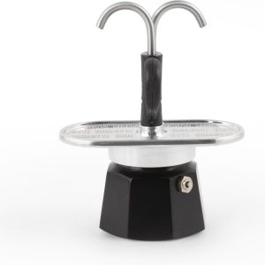 Bialetti Mini Express 2 Kops - Espressomaker - Aluminium - Inclusief 2 Espressokopjes
