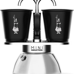 Bialetti Mini Express Induction 2 Kops - Espressomaker - Geschikt voor Inductie - Inclusief 2 Espressokopjes