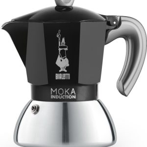 Bialetti Moka Induction Percolator 2 Kops Zwart - Espresso Maker - Inductie Geschikt - Aluminium & RVS
