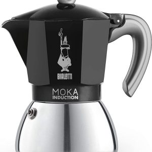 Bialetti Moka Induction Zwart Percolator - 6 kops - 270 ml - Geschikt voor Inductie