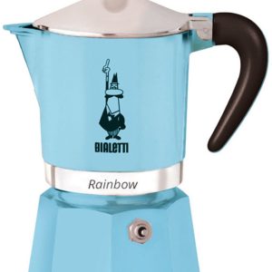 Bialetti Rainbow Azzurro 3 Kops - Espressopot - Lichtblauw - Aluminium - 130 ml