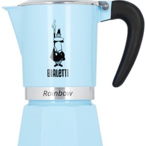 Bialetti Rainbow Azzurro 6 Kops - Espressopot - Lichtblauw - Aluminium - 270 ml