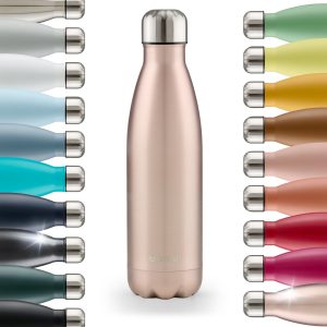 Blumtal Thermosfles - Met dubbele wand - Thermosbeker Koffie, Thee en Koele dranken - Travel Mug - 500ml - Rose Metallic