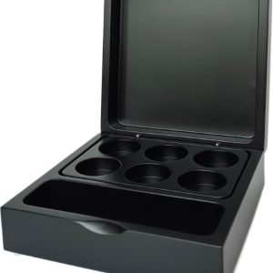 Capsule Box Roootz Bari | Bewaar Box Koffiecups en Theezakjes | Capsule houder | Geschikt voor Nespresso | MDF | Zwart