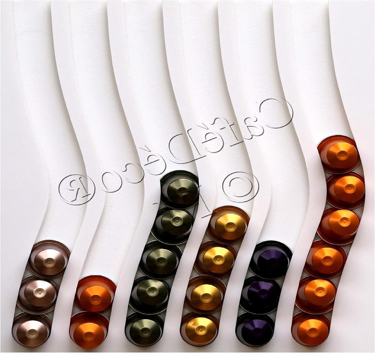 Capsule Dispenser - Houders Stand - Koffie Opslag - Eenvoudige Uitgifte - 60 Capsules - Wit
