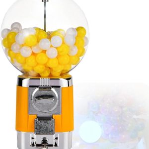 Capsule Dispenser - Verkoopautomaat Speelgoed - Zelfstandig Verkopen - Transparant Ontwerp - 46 cm Hoog - Geel
