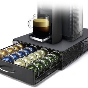 Capsule Houder voor Nespresso Vertuoline Koffie Machine Stand Metaal Compatibele Opslagruimte Pods Lade 40 Capsules Capaciteit