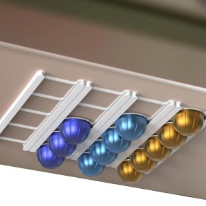Capsulehouder Keuken - Koffiecup Organizer - Keuken Organiseren - Ruimtebesparend Design - 20 Vakken - Wit