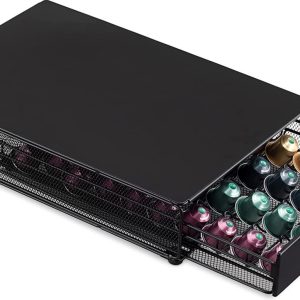 Capsulehouder Nespresso - IJzeren houder - Opberglade voor 40 koffiecapsules - Vertuo cups - Koffiecups holder capsulehouder nespresso