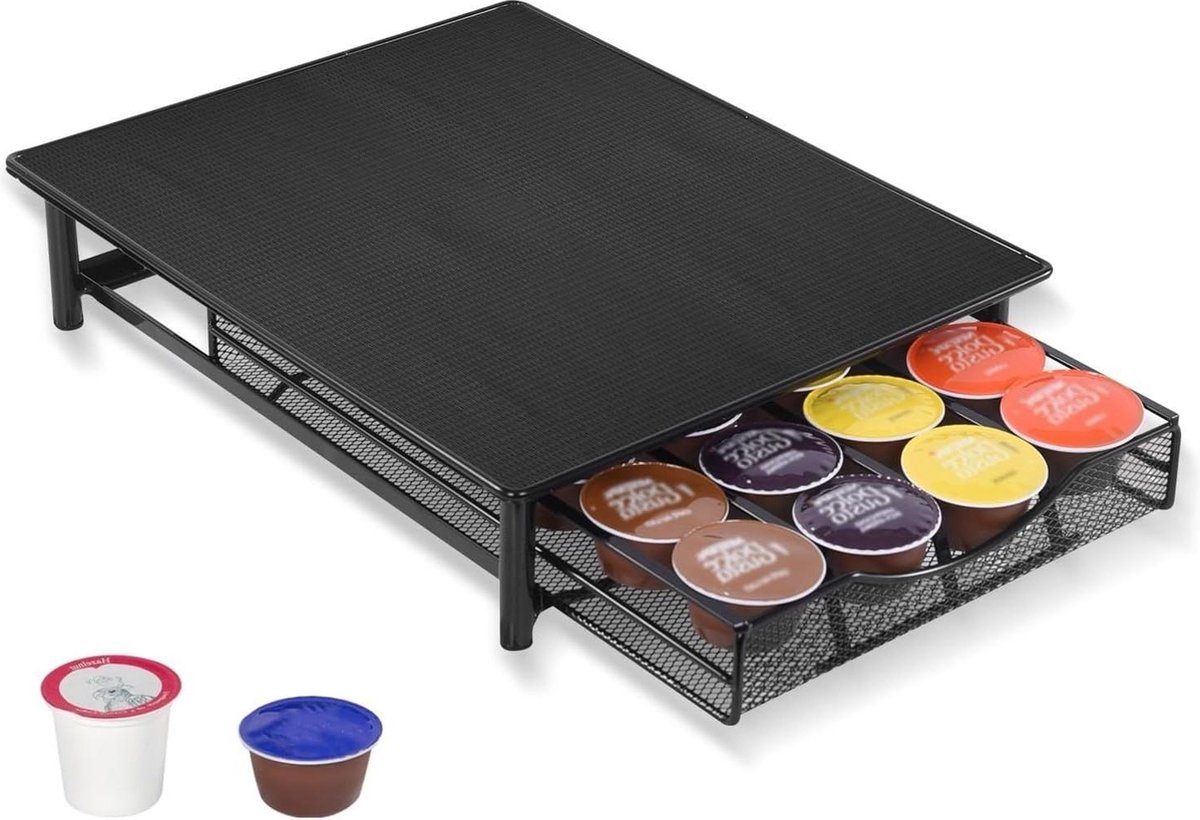 Capsulehouder nespresso lades opbergbox voor Dolce Gusto cups - geschikt voor 24 koffiecups - zwart capsulehouder nespresso