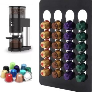 Capsulehouder voor Nespresso capsules, wanddispenser voor koffiecapsules, opbergoplossing voor keuken en kasten, 20 stuks